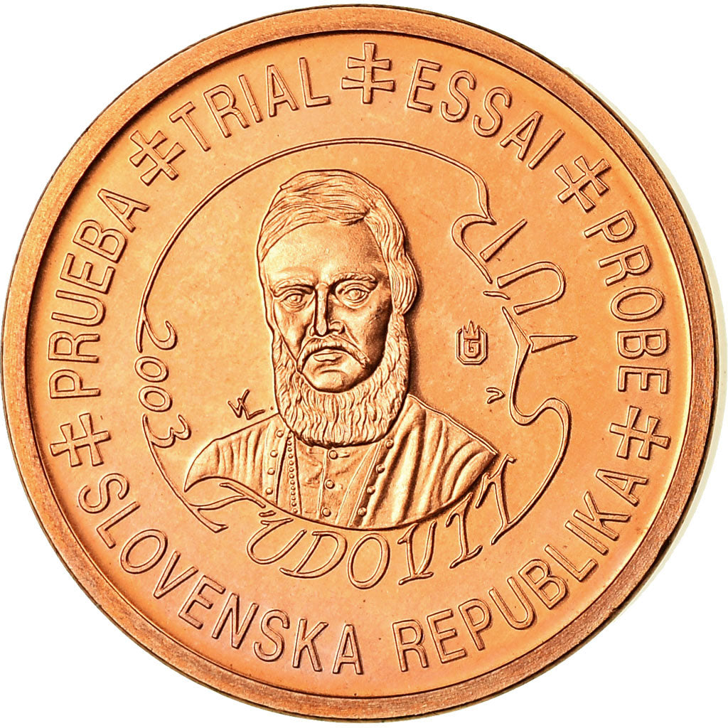 Eslovaquia, Fantasy euro patterns, Euro Cent, 2003, FDC, Cobre