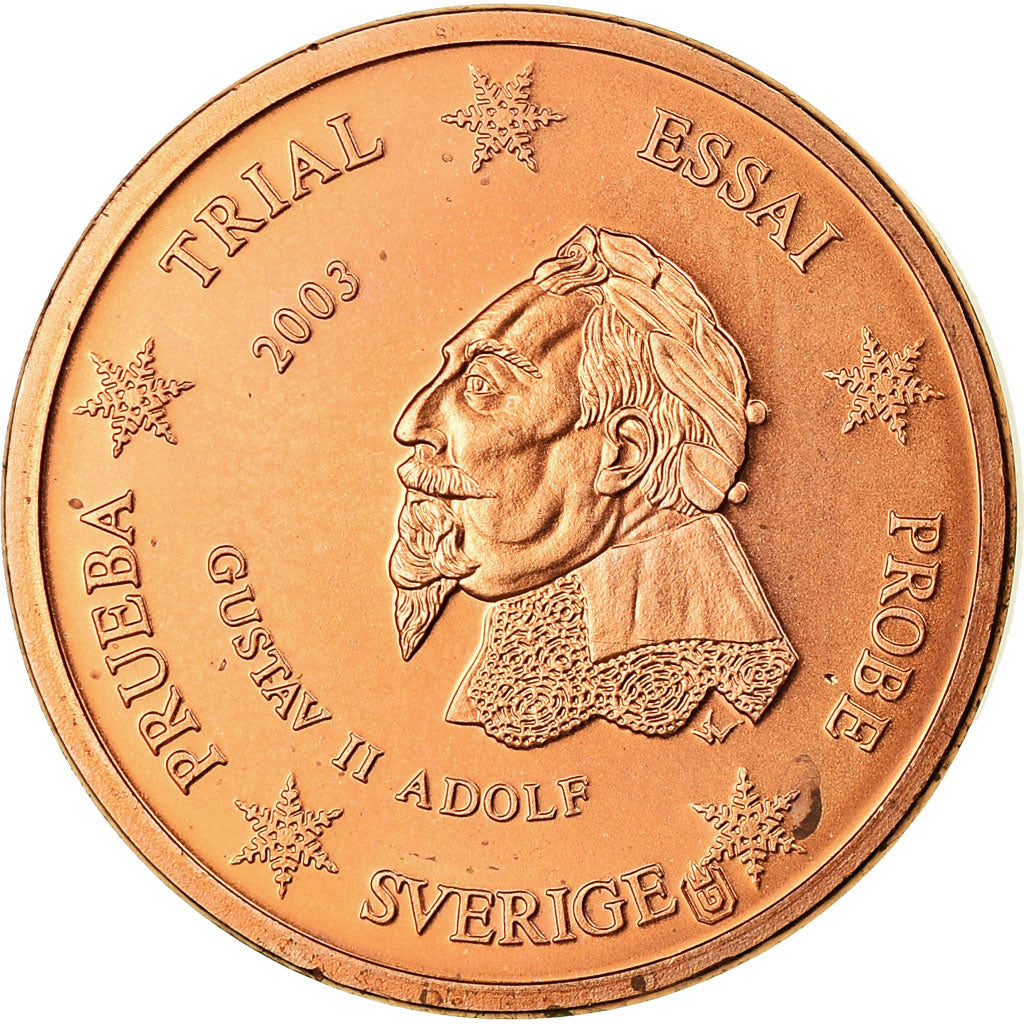 Suecia, Fantasy euro patterns, Euro Cent, 2003, EBC, Cobre