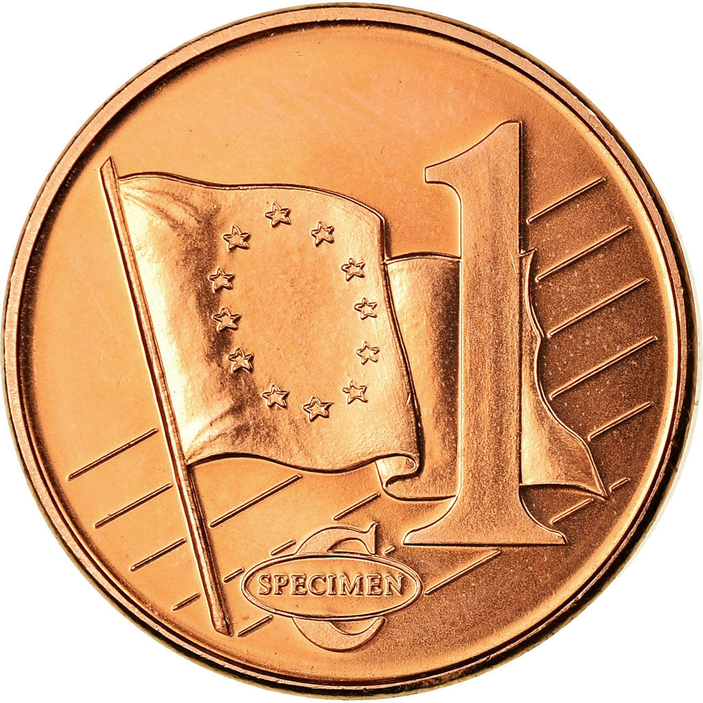 Malta, Fantasy euro patterns, Euro Cent, 2004, FDC, Rame