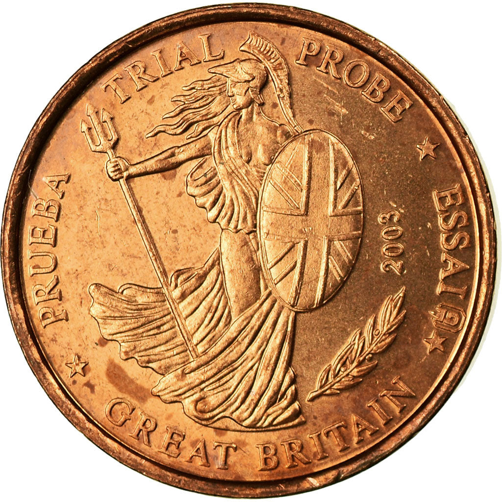 Great Britain, Fantasy euro patterns, Euro Cent, 2003, EF(40-45), Copper