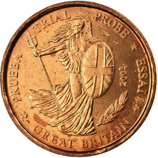 Great Britain, Fantasy euro patterns, Euro Cent, 2003, EF(40-45), Copper