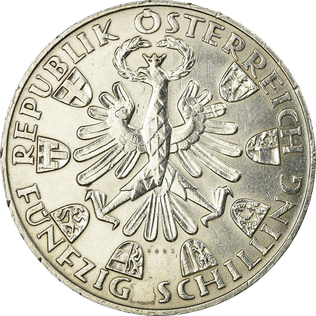 Coin, Austria, 50 Schilling, 1959, AU(55-58), Silver, KM:2888