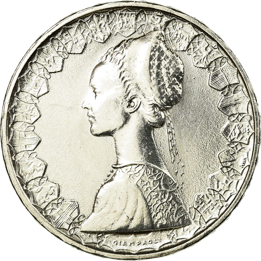 Coin, Italy, 500 Lire, 1965, Rome, EF(40-45), Silver, KM:98