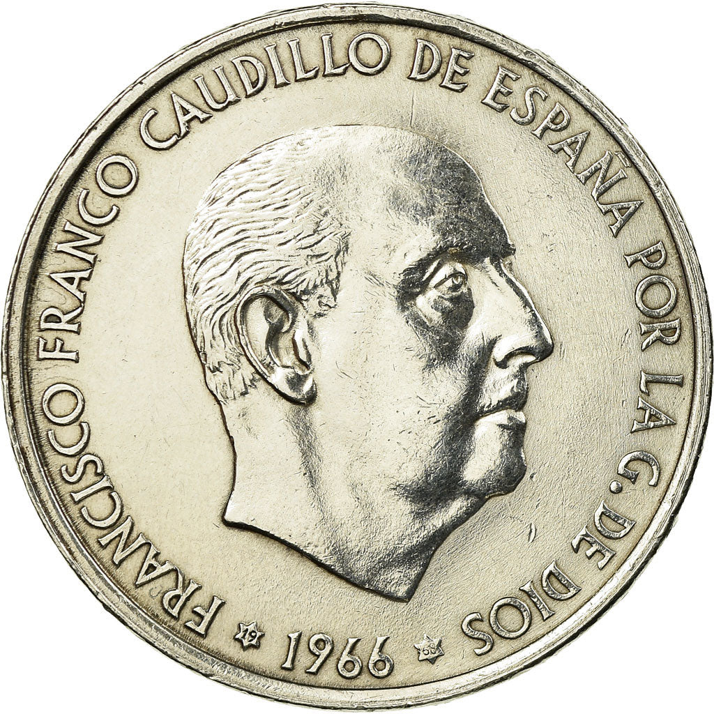 Coin, Spain, Caudillo and regent, 100 Pesetas, 1968, Madrid, AU(55-58), Silver