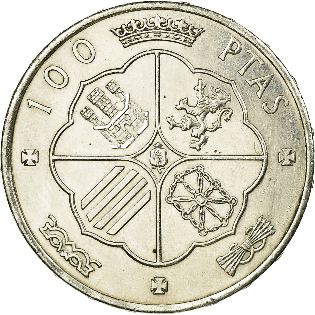 Coin, Spain, Caudillo and regent, 100 Pesetas, 1968, Madrid, AU(55-58), Silver