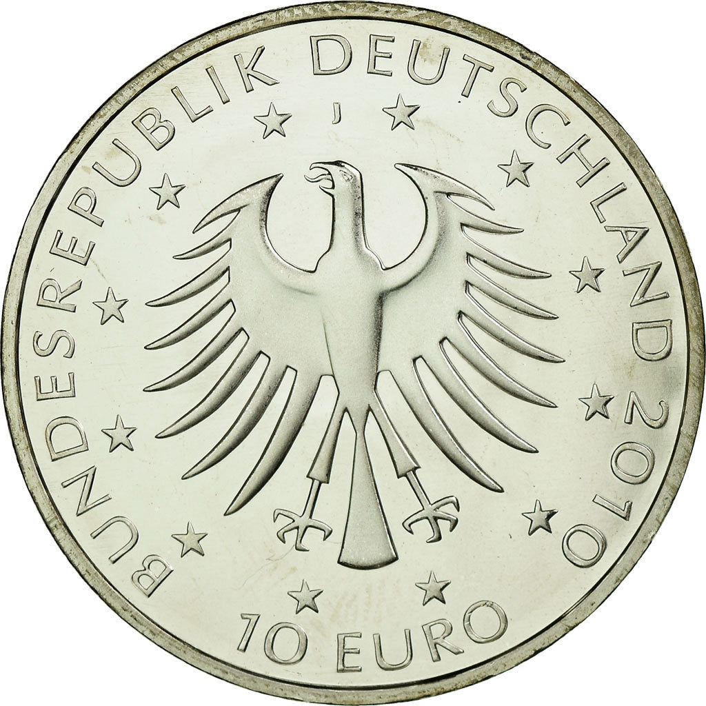 GERMANY - FEDERAL REPUBLIC, 10 Euro, 2010, Proof, MS(65-70), Silver, KM:288