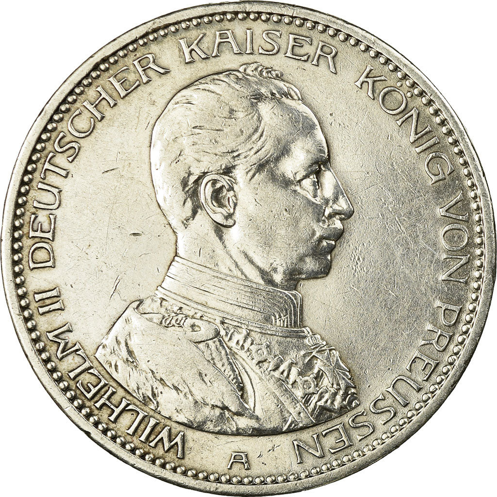 Coin, German States, PRUSSIA, Wilhelm II, 5 Mark, 1914, Berlin, EF(40-45)