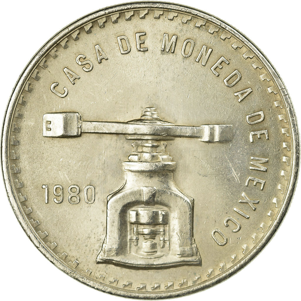 Coin, Mexico, Onza, 1980, Mexico City, EF(40-45), Silver, KM:M49b.5