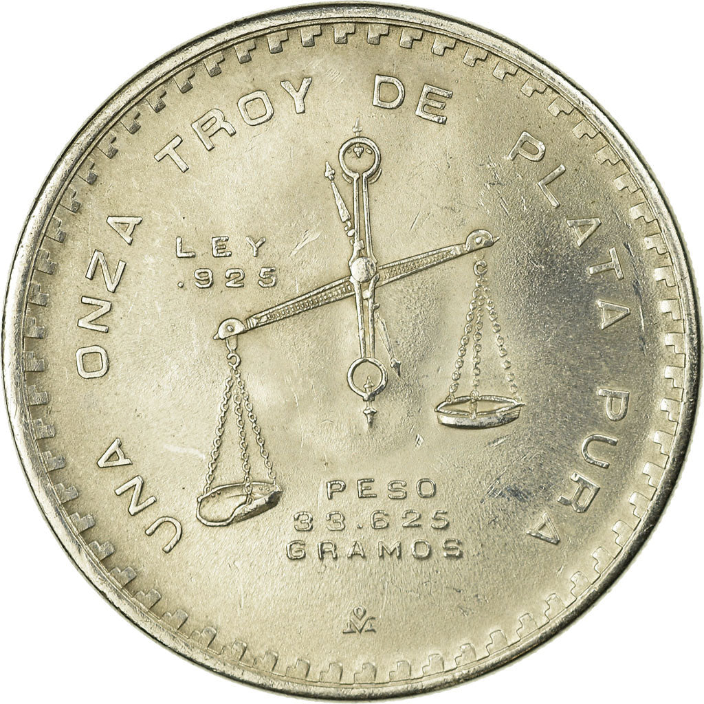 Coin, Mexico, Onza, 1980, Mexico City, EF(40-45), Silver, KM:M49b.5