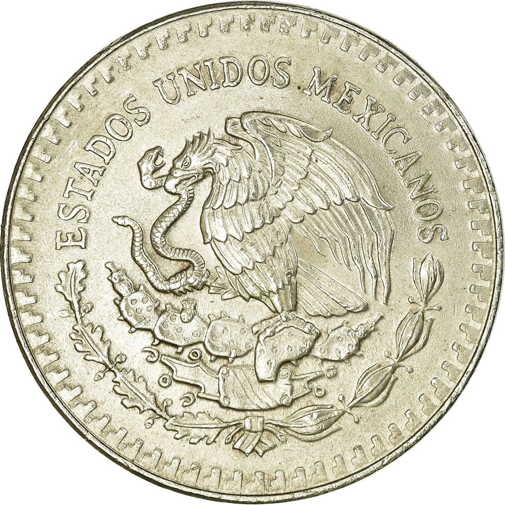 Moneda, México, Onza, Troy Ounce of Silver, 1986, Mexico City, EBC, Plata