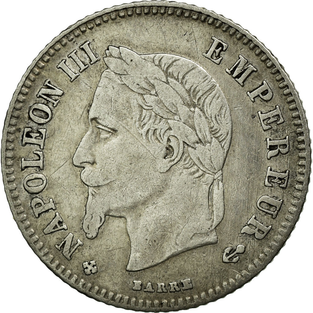 Coin, France, Napoleon III, Napoléon III, 20 Centimes, 1864, Strasbourg