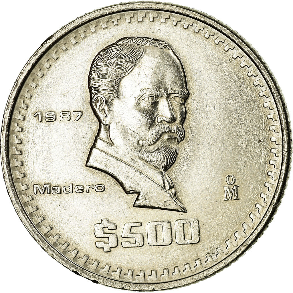 Moneda, México, 500 Pesos, 1987, Mexico City, EBC, Cobre - níquel, KM:529