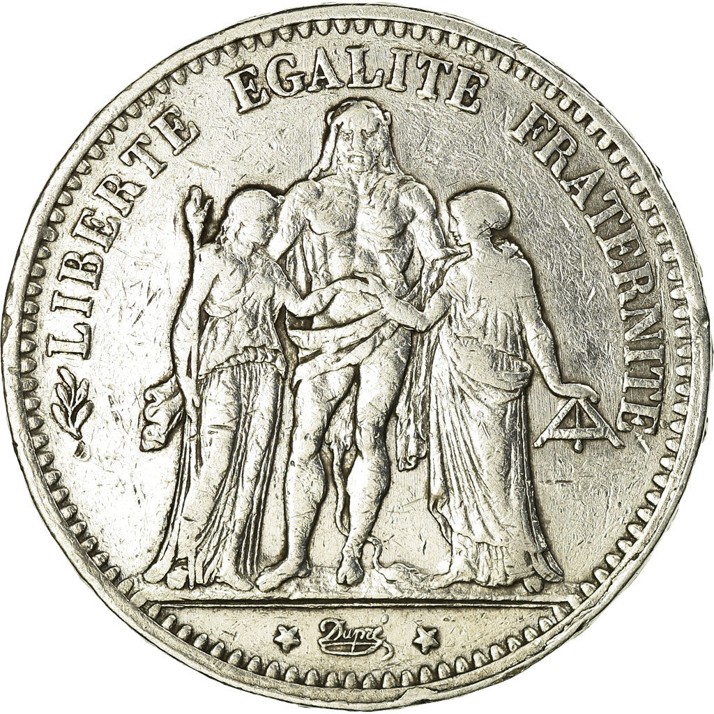 Coin, France, Hercule, 5 Francs, 1875, Paris, VF(30-35), Silver, KM:820.1