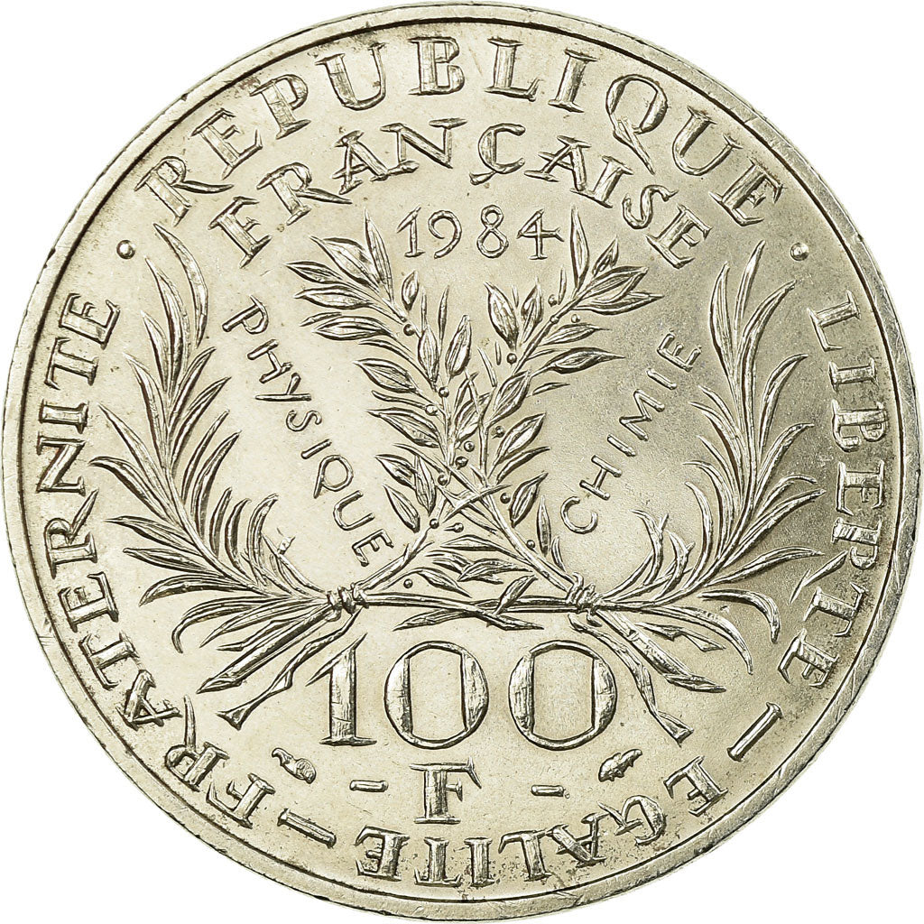 Moeda, França, Marie Curie, 100 Francs, 1984, AU(55-58), Prata, KM:955