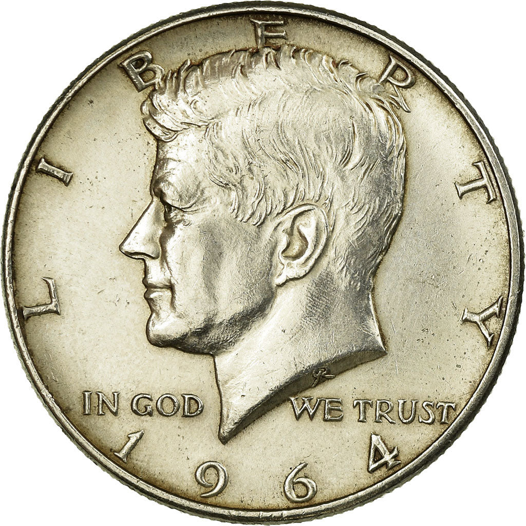 Coin, United States, Kennedy Half Dollar, Half Dollar, 1964, U.S. Mint