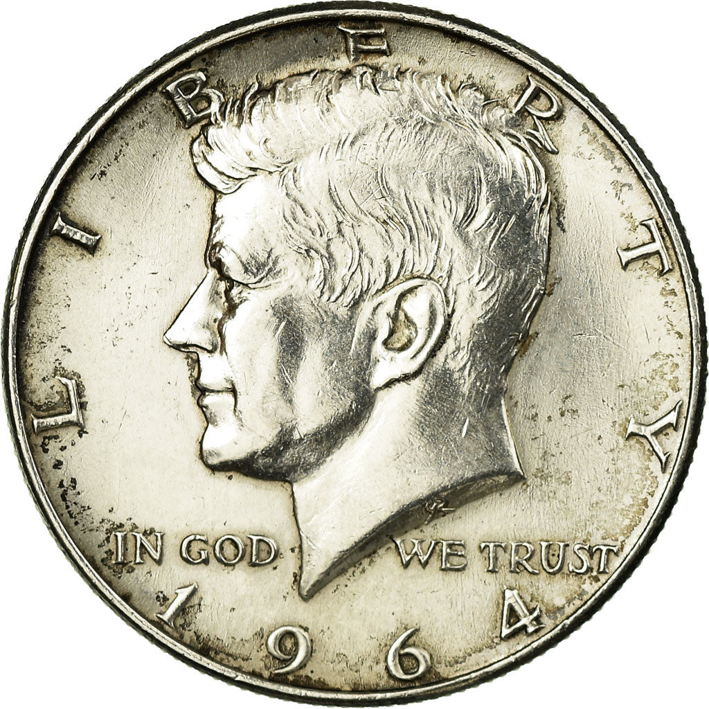 Coin, United States, Kennedy Half Dollar, Half Dollar, 1964, U.S. Mint
