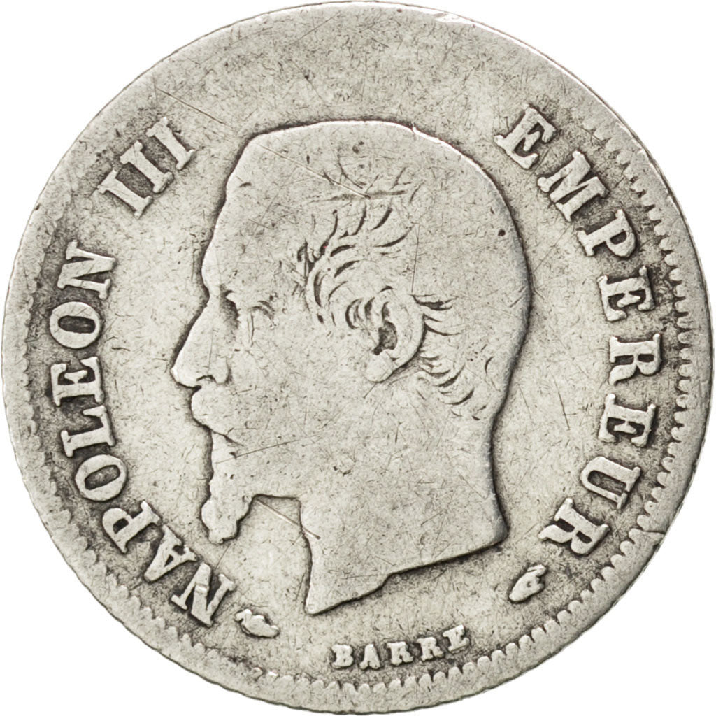 Francia, Napoleon III, Napoléon III, 20 Centimes, 1853, Paris, MB+, Argento,...
