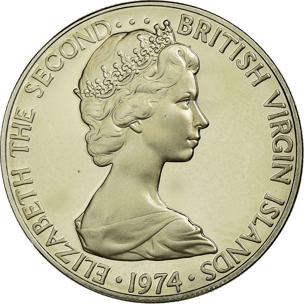 Coin, BRITISH VIRGIN ISLANDS, Elizabeth II, 10 Cents, 1974, Franklin Mint