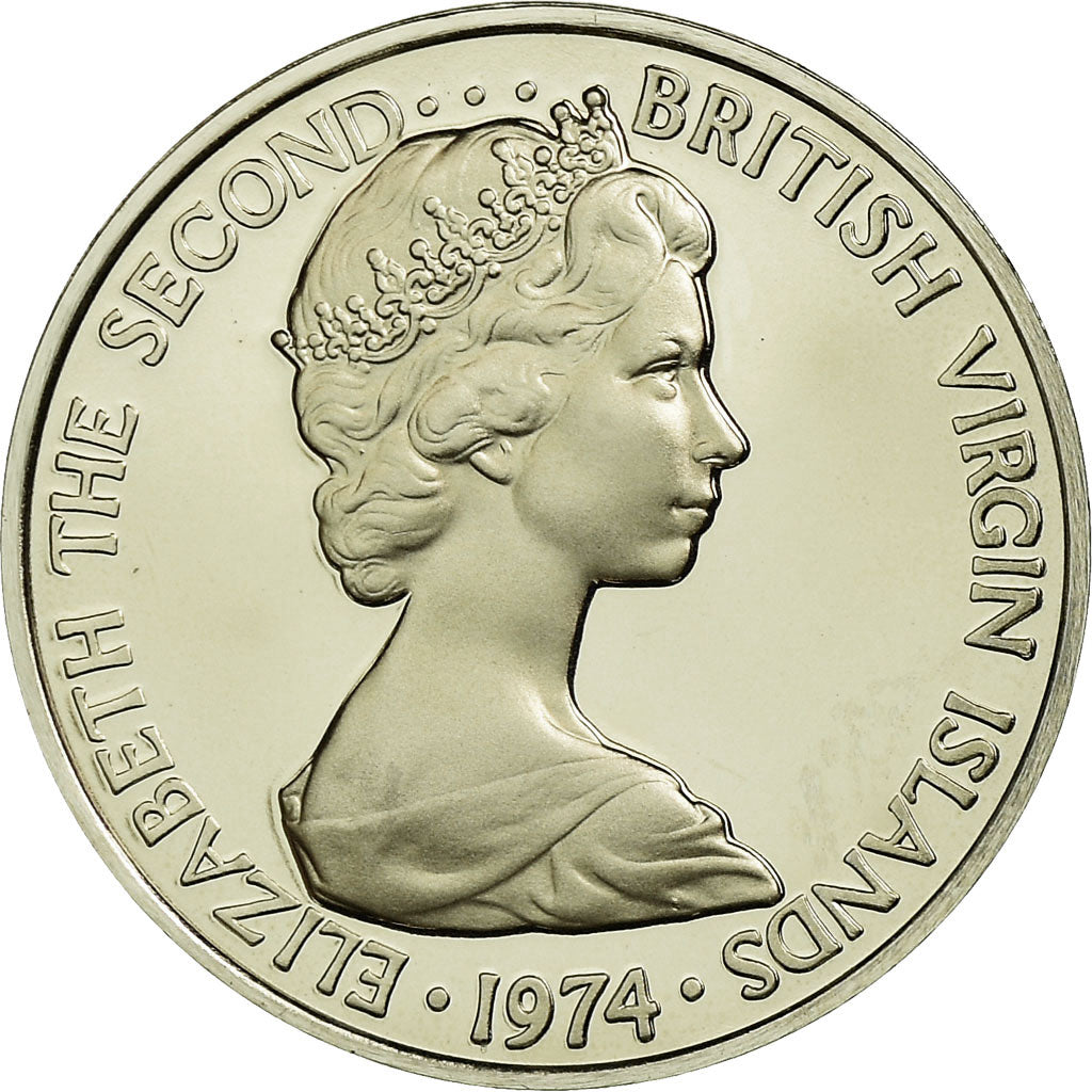 Coin, BRITISH VIRGIN ISLANDS, Elizabeth II, 5 Cents, 1974, Franklin Mint