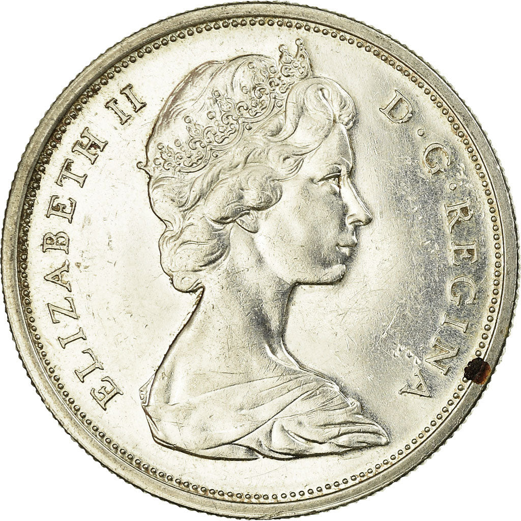 Coin, Canada, Elizabeth II, 50 Cents, 1966, Royal Canadian Mint, Ottawa