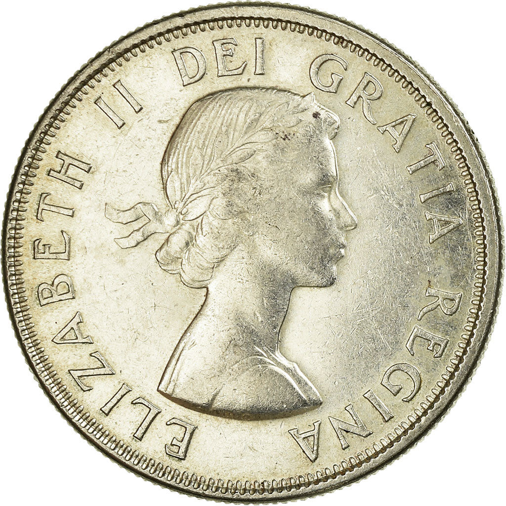 Coin, Canada, Elizabeth II, 50 Cents, 1962, Royal Canadian Mint, Ottawa