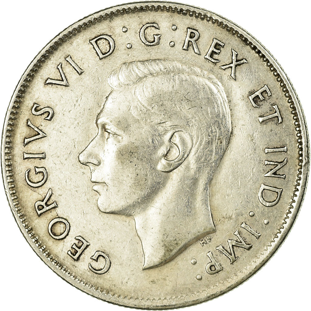 Coin, Canada, George VI, 50 Cents, 1945, Royal Canadian Mint, Ottawa, EF(40-45)