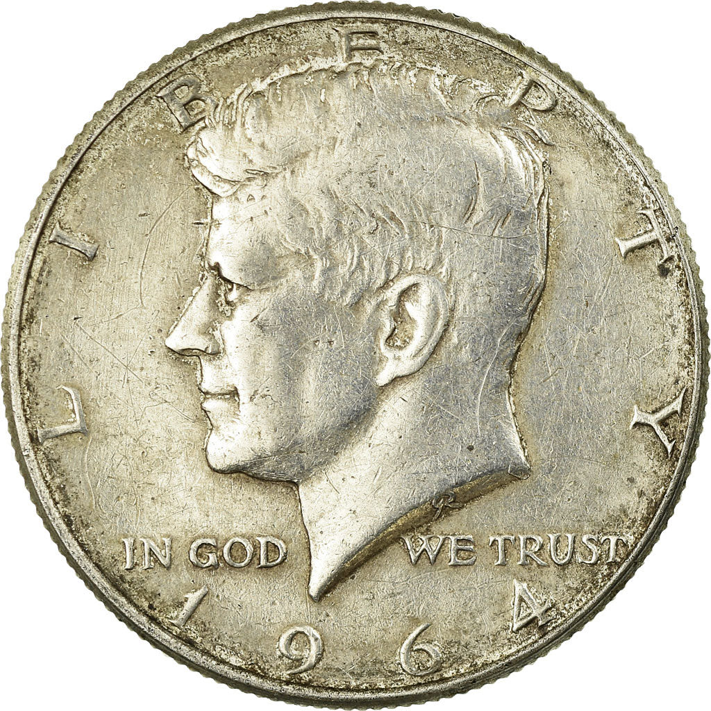 Coin, United States, Kennedy Half Dollar, Half Dollar, 1964, U.S. Mint