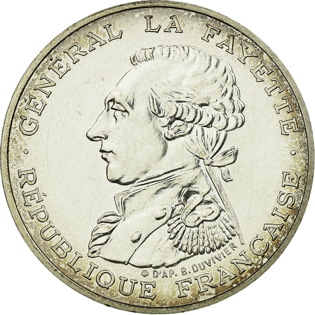 Coin, France, Lafayette, 100 Francs, 1987, EF(40-45), Silver, KM:962