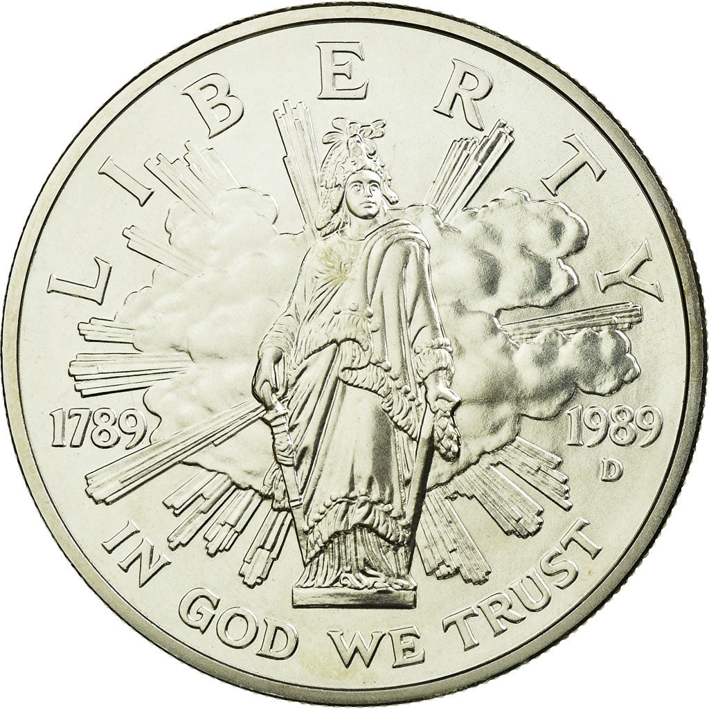 Coin, United States, Dollar, 1989, U.S. Mint, Denver, MS(65-70), Silver, KM:225
