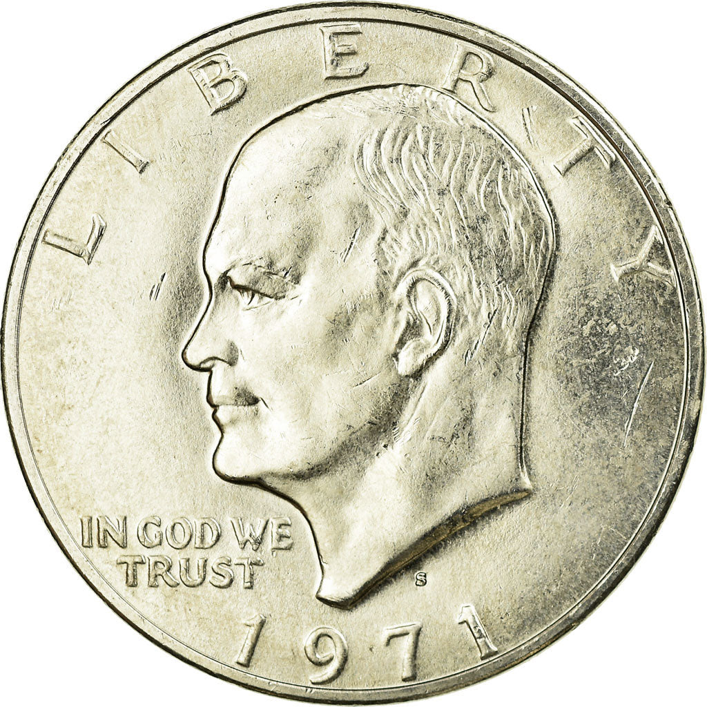 Coin, United States, Eisenhower Dollar, Dollar, 1971, U.S. Mint, San Francisco