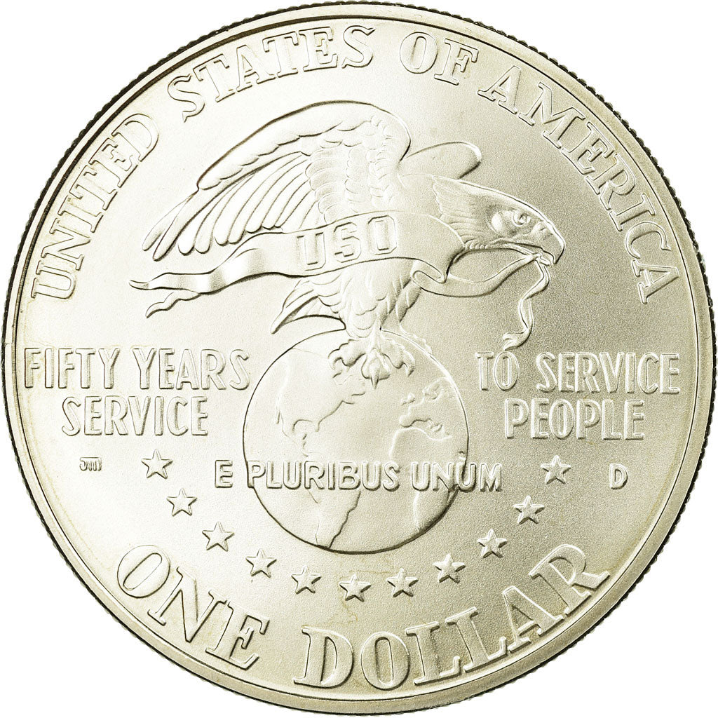Coin, United States, Dollar, 1991, U.S. Mint, Denver, MS(65-70), Silver, KM:232