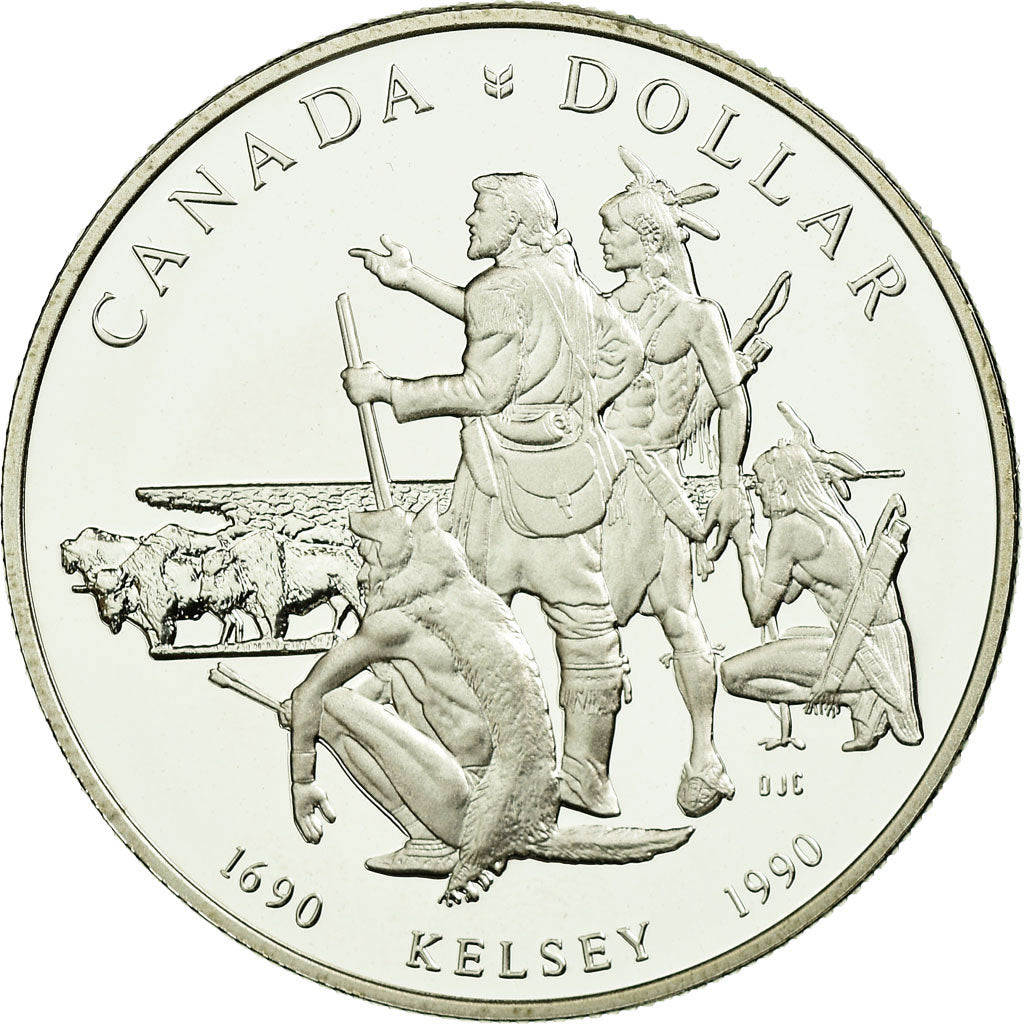 Coin, Canada, Elizabeth II, Dollar, 1990, Royal Canadian Mint, Ottawa, Proof
