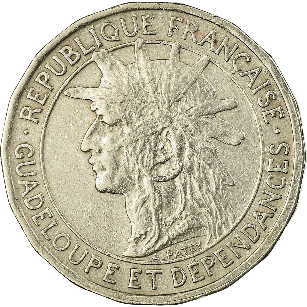Münze, Guadeloupe, 50 Centimes, 1921, Paris, VZ, Copper-nickel, KM:45