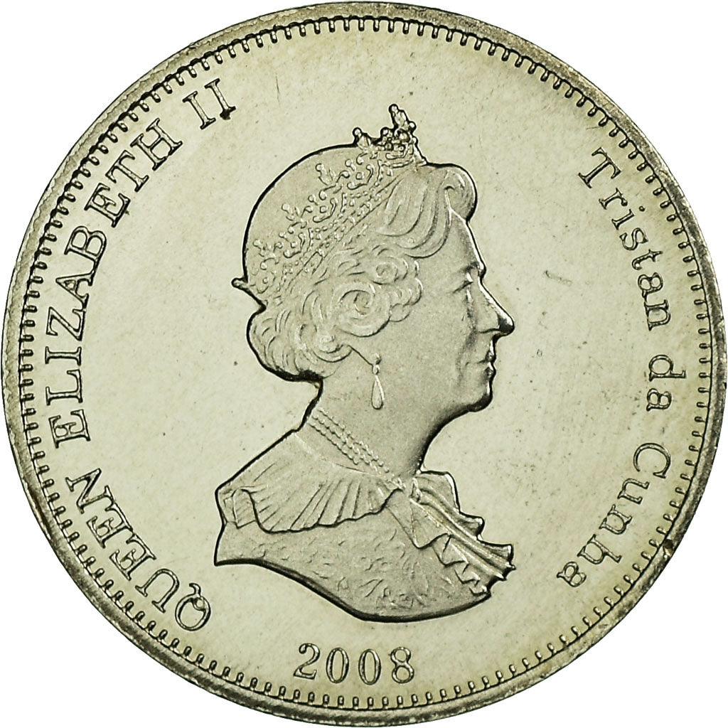 Coin, Tristan Da Cunha, Elizabeth II, 5 Pence, 2008, Franklin Mint, MS(65-70)