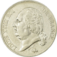 Moeda, França, Louis XVIII, Louis XVIII, 5 Francs, 1816, Paris, EF(40-45)