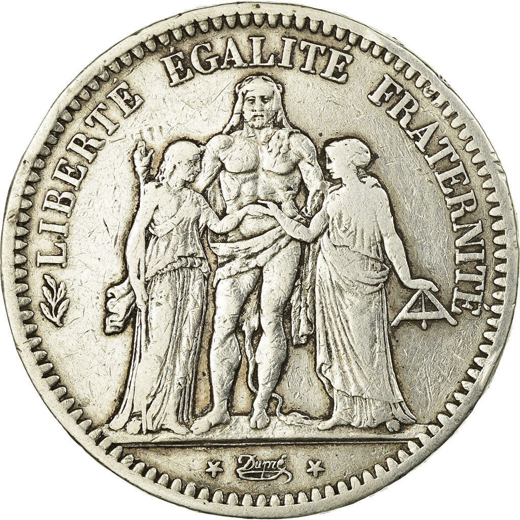 Münze, Frankreich, Hercule, 5 Francs, 1848, Paris, S, Silber, KM:756.1