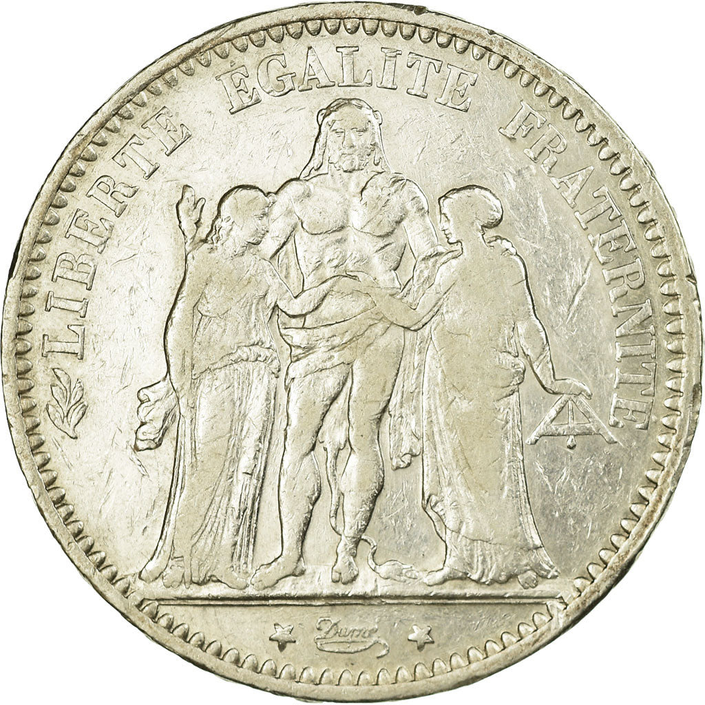 Moneta, Francia, Hercule, 5 Francs, 1873, Paris, MB, Argento, KM:820.1