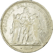 Moneta, Francia, Hercule, 5 Francs, 1873, Paris, MB, Argento, KM:820.1