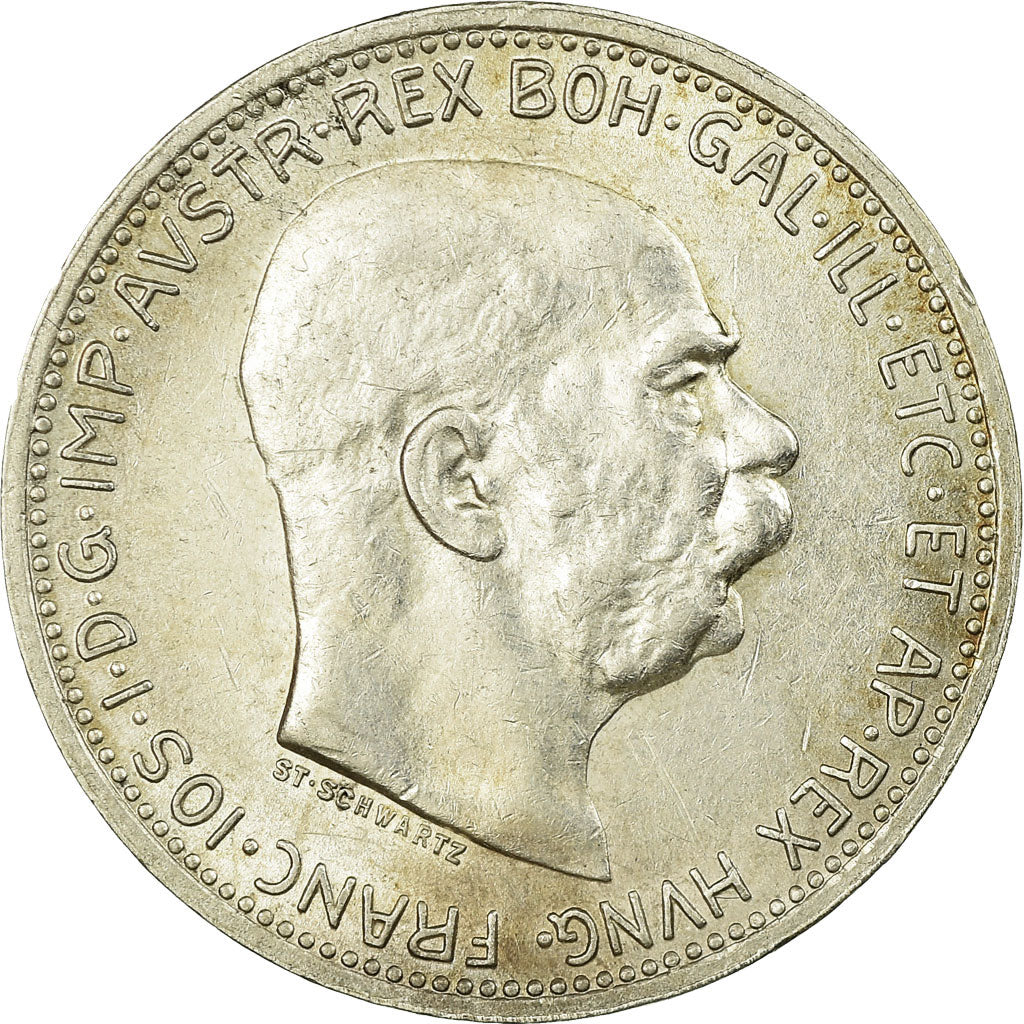 Coin, Austria, Franz Joseph I, Corona, 1914, AU(55-58), Silver, KM:2820
