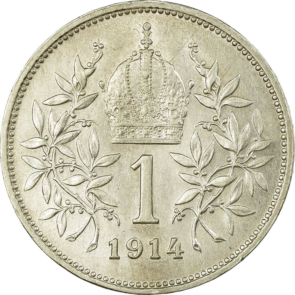 Coin, Austria, Franz Joseph I, Corona, 1914, AU(55-58), Silver, KM:2820