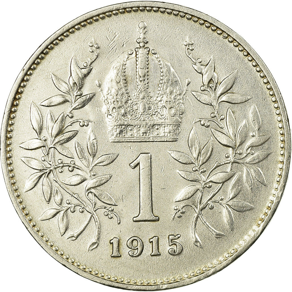 Coin, Austria, Franz Joseph I, Corona, 1915, AU(55-58), Silver, KM:2820