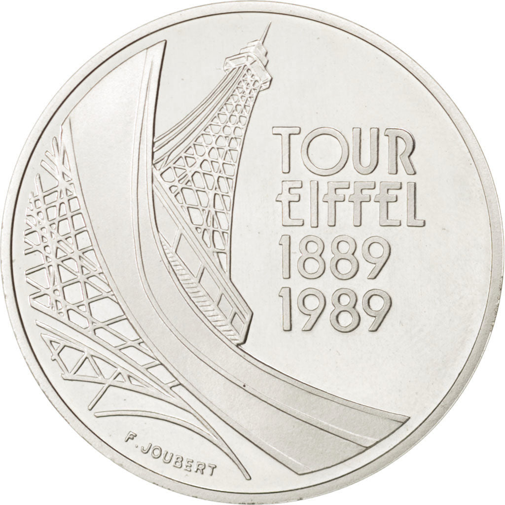 Vème République, 5 Francs 100 ans de la Tour Eiffel, 1989, BE, KM 968a