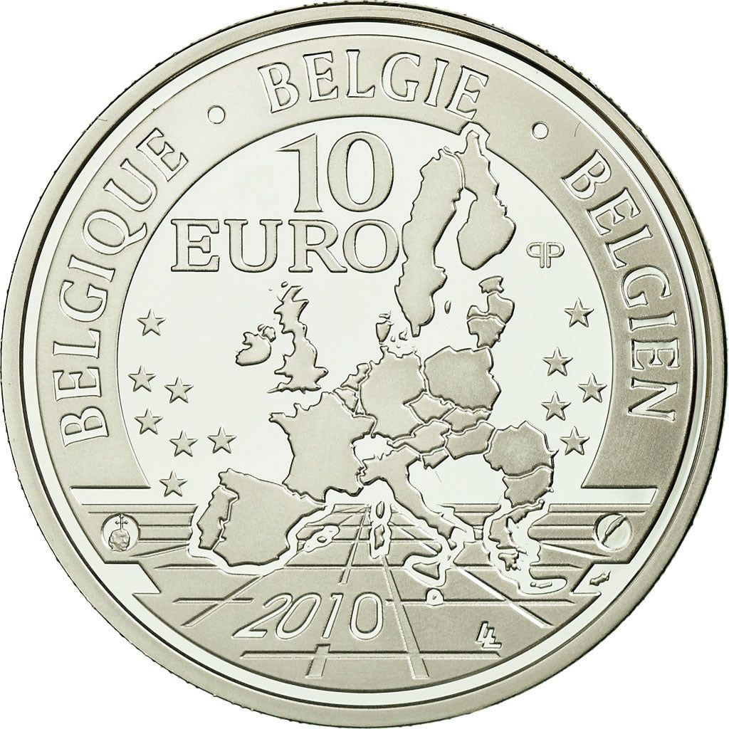 Belgium, 10 Euro, 2010, Proof, MS(65-70), Silver, KM:290