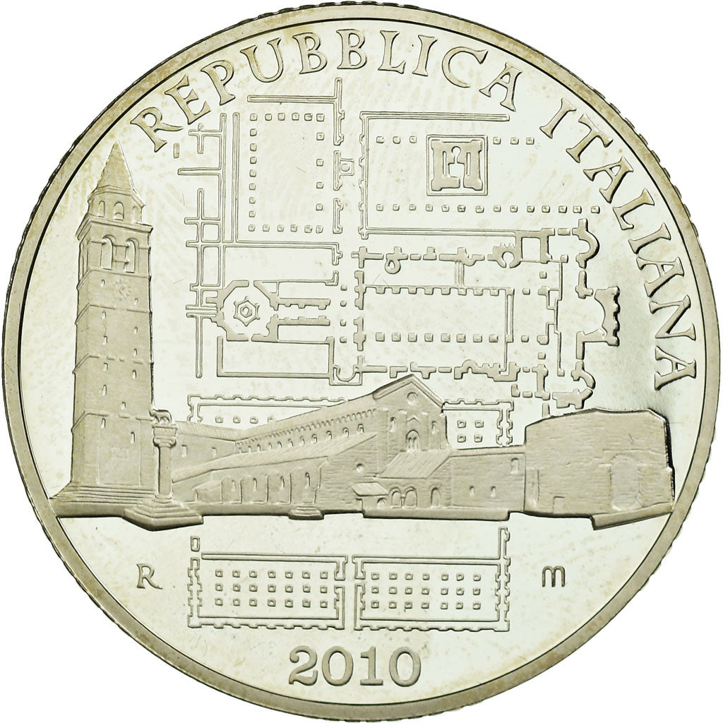 Włochy, 10 Euro, 2010, Rome, Proof, MS(63), Srebro, KM:334