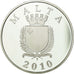 Malta, 10 Euro, 2010, Proof, FDC, Plata, KM:140