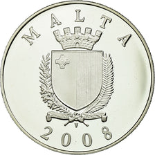 Malte, 10 Euro, 2008, Proof, FDC, Argent, KM:136
