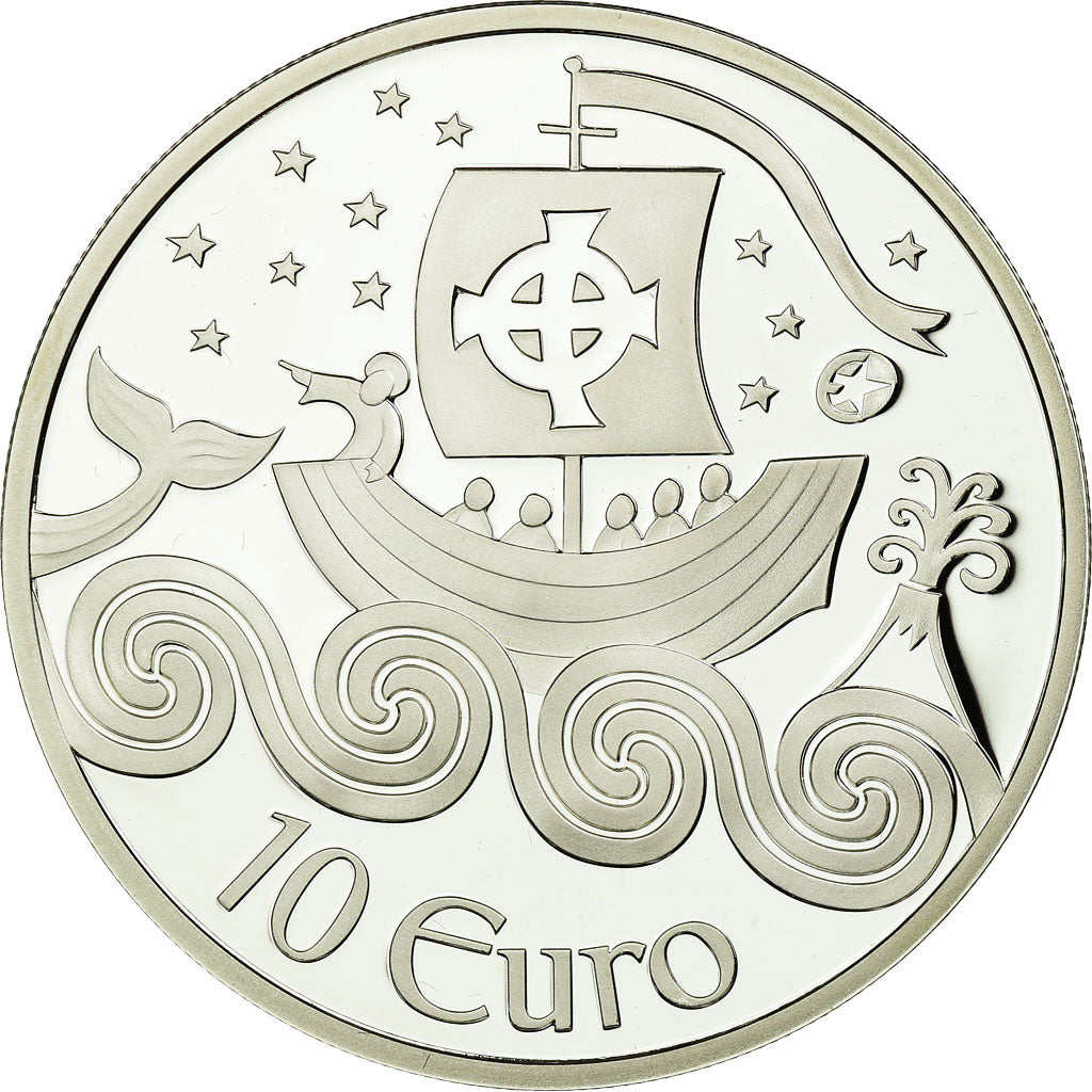 IRELAND REPUBLIC, 10 Euro, Saint Brendan, le navigateur, 2011, Proof, MS(65-70)