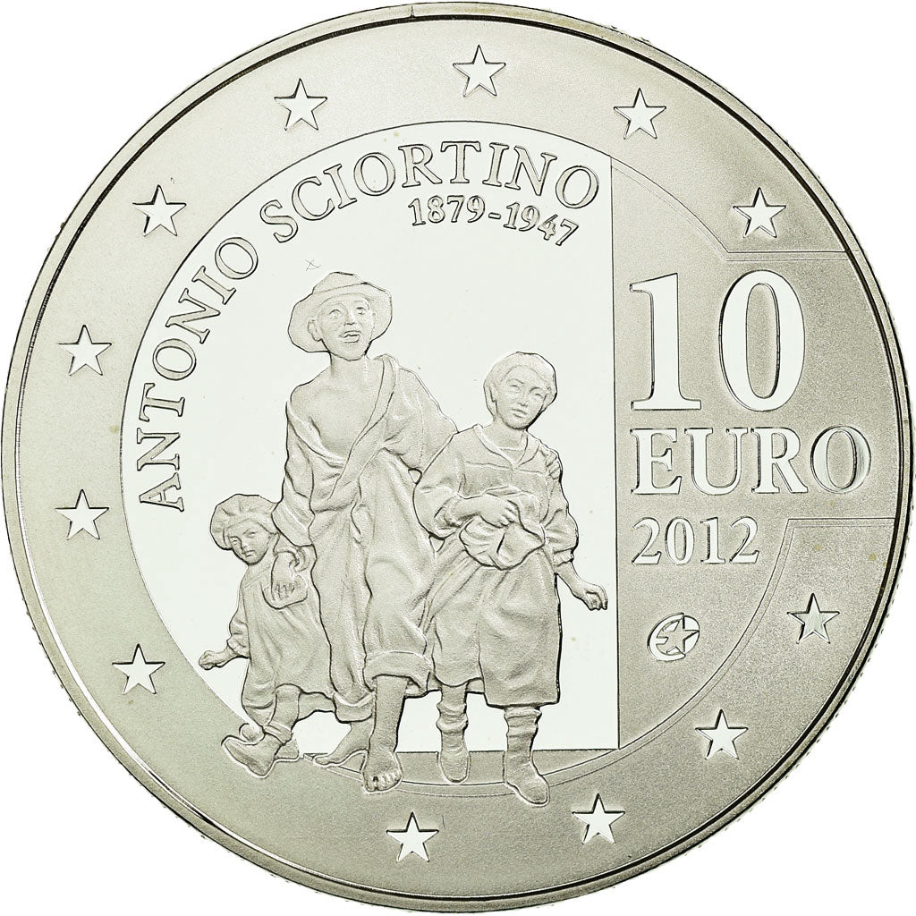 Malta, 10 Euro, 2012, Paris, Proof, MS(65-70), Srebro