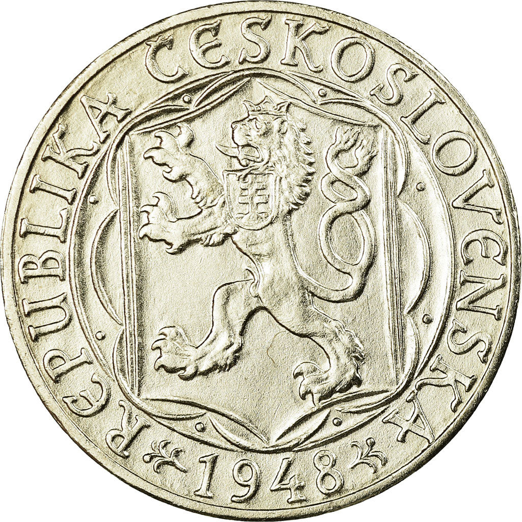 Coin, Czechoslovakia, 100 Korun, 1948, MS(63), Silver, KM:26