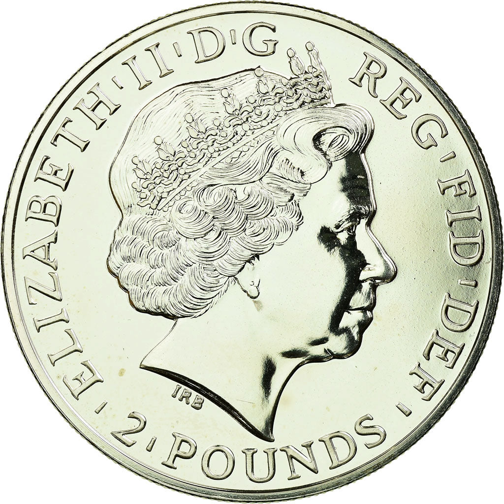 Coin, Great Britain, Elizabeth II, 2 Pounds, 2011, Colorised, MS(65-70), Silver